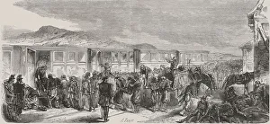Italy-Austria War of 1859. Austrian soldiers wounded in the Battle of Montebello