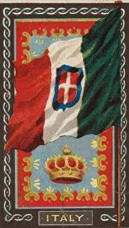National Flag Prints: Italy, from Flags of All Nations, Series 1 (N9) for Allen & Ginter Cigarettes Brands