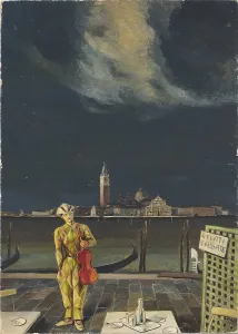 Play Music Prints: An Itinerant Violinist in Venice, 1940. Creator: Martini, Alberto (1876-1954)