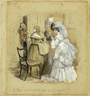 Old Women Prints: It's Papa Can't Bear it Out of His Sight, 1872. Creator: Randolph Caldecott