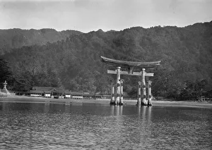 Shintoism Prints: Itsukushima Shinto Shrine, Japan, 1908. Creator: Arnold Genthe
