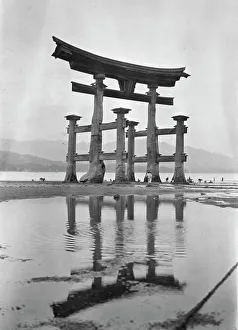 Shintoism Prints: Itsukushima Shinto Shrine, Japan, 1908. Creator: Arnold Genthe