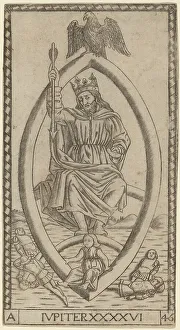 Mantegna Prints: Iupiter (Jupiter), probably c. 1470. Creator: Master of the S-Series Tarocchi