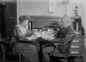 Secretary Prints: Iva Shuster -- Judge F.B. House, 1917. Creator: Bain News Service