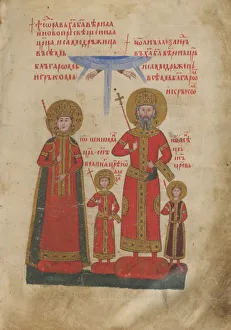 Bulgaria Prints: Ivan Alexander of Bulgaria, his second wife Sarah-Theodora