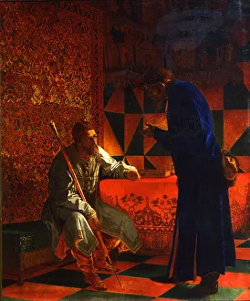 'Ivan IV and Malyuta Skuratov', 1870. Artist: Grigori Sedov 'Ivan IV and Malyuta Skuratov', 1870. Artist: Grigori Sedov