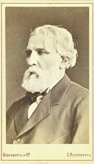Dramatist Collection: Ivan Sergeevich Turgenev, head-and-shoulders portrait, facing left, between 1880 and 1886