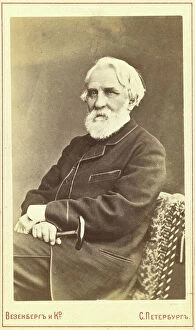 Playwright Collection: Ivan Sergeevich Turgenev, three-quarter length portrait, seated, facing left