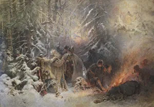 Time Of Troubles Prints: Ivan Susanin. Artist: Makovsky, Konstantin Yegorovich (1839-1915)