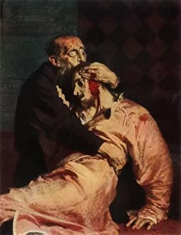 Remorse Gallery: Ivan the Terrible and His Son Ivan on November 16, 1581, 1885, (1965). Creator: Il ya Repin
