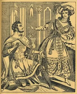 Romance Collection: Ivanhoe: Sir Brian de Bois Guilbert & Rebecca, 19th century. Artists: JL Marks, Ralph Nevill