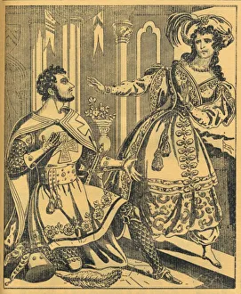 Cloak Collection: Ivanhoe: Sir Brian de Bois Guilbert & Rebecca, 19th century. Artists: JL Marks, Ralph Nevill