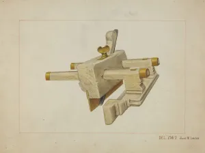 Carpentry Gallery: Ivory Carpenters Plane, c. 1937. Creator: James M. Lawson