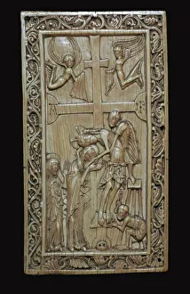 Ivory carving of the deposition from the cross