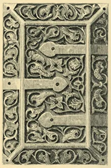 Andalusia Collection: Ivory casket lid, 965 to 970 AD, (1881). Creator: W Jones
