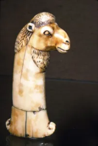 Ivory Dagger Handle of Camels Head, India, Mughal, 17th century