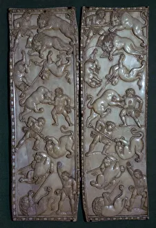 Gladiator Prints: Ivory diptych from Constantinople, 6th century