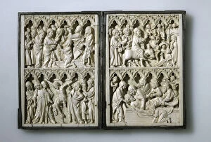 Deposition Of The Cross Gallery: Ivory diptych with scenes from Life of Christ (Property of Queen Jadwiga of Poland), 14th century