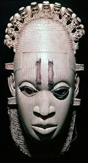 Images Dated 16th May 2018: An ivory mask from Benin, Nigeria worn by the Oba of Benin on ceremonial occasions