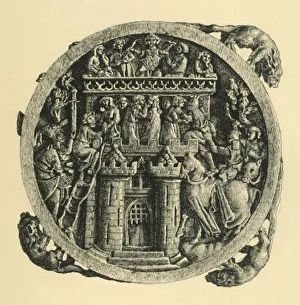 Storming Prints: Ivory mirror case depicting the Storming of the Castle of Love