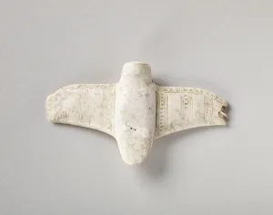 Laridae Prints: Ivory seagull effigy pendant, 1000 BCE-1500 CE. Creator: Unknown