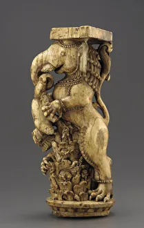 Ivory Throne Leg, Eastern Ganga dynasty, 13th century. Creator: Unknown Ivory Throne Leg, Eastern Ganga dynasty, 13th century. Creator: Unknown