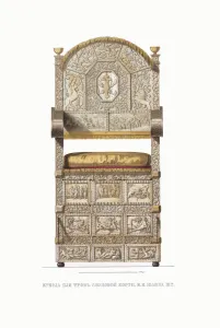 The ivory throne of Tsar Ivan III. From the Antiquities of the Russian State, 1849-1853