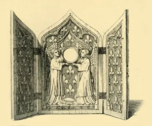 Fleur De Lys Prints: Ivory tryptich, 1470-1500, (1881). Creator: D Jones