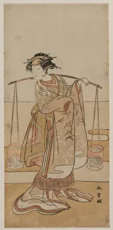 Iwai Hanshiro IV as Murasame or Matsukaze, mid 1770s. Creator: Katsukawa Shunsho (Japanese
