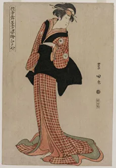 Iwai Kiyotaro (Edoya) as Okaru (from the series Pictures of Actors Onstage), 1794