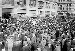 Workers Rights Prints: I.W.W. Meeting, Union Sq. 1914. Creator: Bain News Service