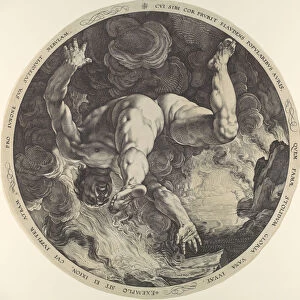 Ixion, from The Four Disgracers, 1588. 1588. Creator: Hendrik Goltzius