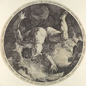His Majesty Prints: Ixion, from The Four Disgracers, 1588. 1588. Creator: Hendrik Goltzius