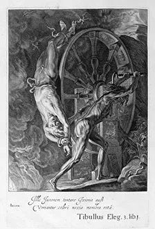 Michel De Prints: Ixion in Tartarus on the wheel, 1655. Artist: Michel de Marolles