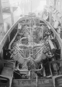 Albert Prints: Izmes two 150 hp engines, 1913. Creator: Kirk & Sons of Cowes