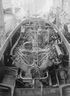 Wolseley Prints: Izmes two 150 hp engines, 1913. Creator: Kirk & Sons of Cowes