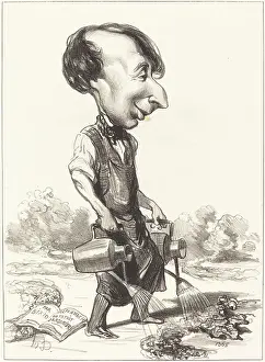 Vegetable Prints: J. Alexandre Bixio, 1849. Creator: Honore Daumier