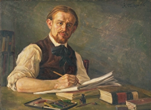 Academy Prints: J. Alexy as a Student of Prague Academy, 1921. Creator: Stefan Polkorab