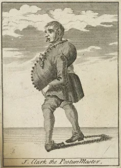 Marcellus Laroon Prints: J Clark the Posture Master, Cries of London, (c1688?)
