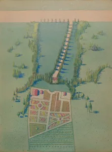 Birds Eye View Gallery: J. Duane Estate, c. 1936. Creator: Meyer Goldbaum