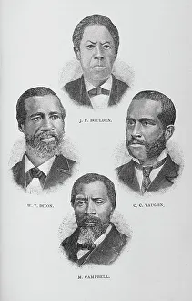 J. F. Boulden, W. T. Dixon, C. C. Vaughn, M. Campbell, 1887. Creator: Unknown