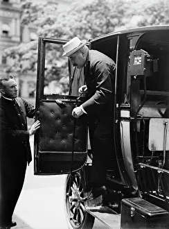 Morgan J P Jr Prints: J. Pierpont Morgan Jr. Leaving Auto
