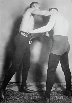 Hitting Prints: Jack Blackburn, between c1910 and c1915. Creator: Bain News Service