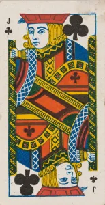 Knave Prints: Jack of Clubs (black), from the Playing Cards series (N84) for Duke brand cigarettes