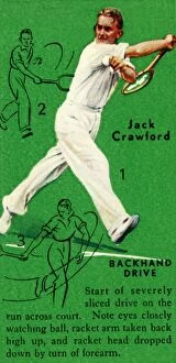 Crawford Gallery: Jack Crawford - Backhand Drive, c1935. Creator: Unknown