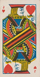 Knave Prints: Jack of Hearts (red), from the Playing Cards series (N84) for Duke brand cigarettes, 1888