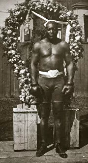 Negro Collection: Jack Johnson, American boxer, 1910