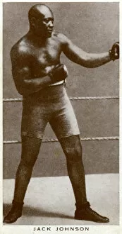 Boxing Gloves Gallery: Jack Johnson, American boxer, (1938)