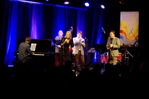 Jack Kendon Quartet with Pete Hill (drums), Jack Kendon (Tpt) and Julian Nicholas (Sax)