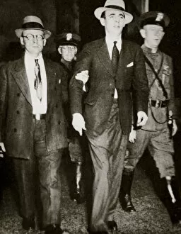 Police Officer Collection: Jack Legs Diamond, temporarily in the hands of the law in Troy, New York, USA